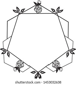 Decorative elements for artwork of floral frame. Vector
