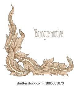 Decorative elements In baroque, rococo, victorian, renaissance style. Trendy frolar vintage pattern. Vector illustration..