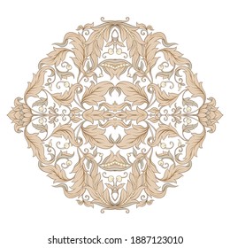 Decorative elements In baroque, rococo, victorian, renaissance style. Trendy frolar vintage pattern. Vector illustration 