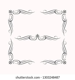 decorative elements border corner style classic elegant look and luxury feel