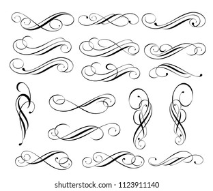 Decorative elements: border ,vignettes , dividers.Vector illustration.