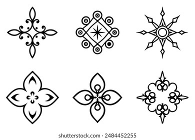Decorative Elements depicting essence of beauty in creative design elements