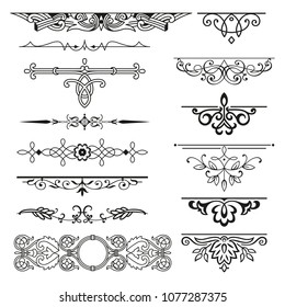 Decorative elements for design invitations, frames, menus