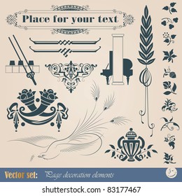 Decorative elements for design of printed materials