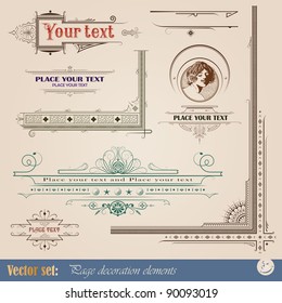 Decorative elements for design of printed materials