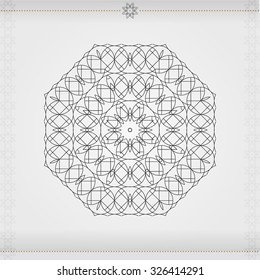 Decorative elements, design Round Ornament Pattern.