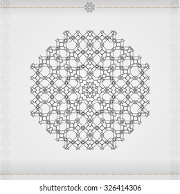 Decorative elements, design Round Ornament Pattern.
