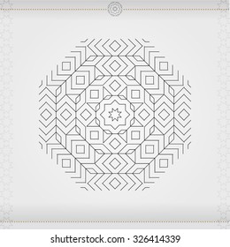 Decorative elements, design Round Ornament Pattern.