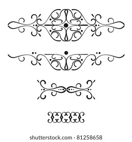 Decorative elements for designs, frames