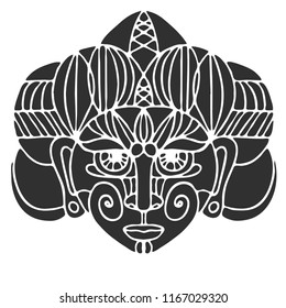 Decorative elements of ethnic style, themes for tattoo. Vector illustration.