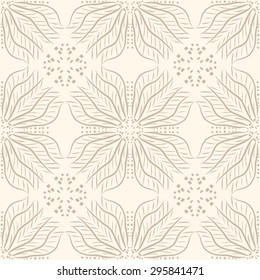 Decorative elements / flowers on white background, vintage design, seamless pattern / print