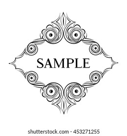 Decorative elements. Frame. Vector