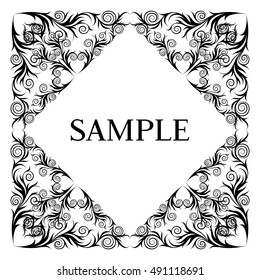 Decorative elements. Frame. Vector