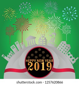 Decorative elements of a fun fantasy world design. Vector illustration. Happy New Year and Merry Christmas- Vector