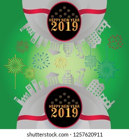 Decorative elements of a fun fantasy world design. Vector illustration. Happy New Year and Merry Christmas- Vector