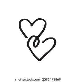 decorative elements heart composition vector graphics doodle hand drawn illustration the basis for the design of textiles tableware and printing
