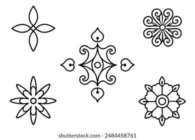 Decorative Elements ideal for stylish and intricate artistic designs