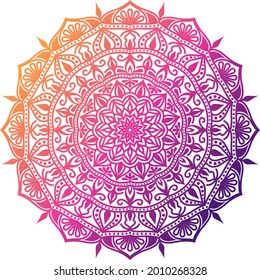 Decorative elements luxury ornament pattern gradient mandala 