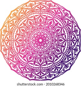 Decorative elements luxury ornament pattern gradient mandala 