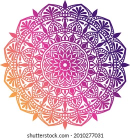 Decorative elements luxury ornament pattern gradient mandala 