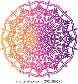 Decorative elements luxury ornament pattern gradient mandala 