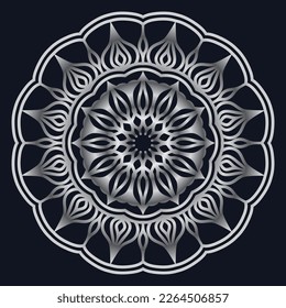 Decorative elements luxury ornament pattern gradient mandala design