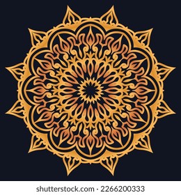 Decorative elements luxury ornament pattern gradient mandala design 