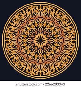 Decorative elements luxury ornament pattern gradient mandala design 