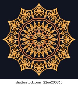 Decorative elements luxury ornament pattern gradient mandala design 