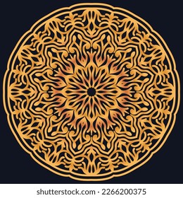 Decorative elements luxury ornament pattern gradient mandala design 