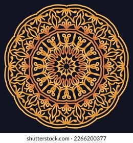 Decorative elements luxury ornament pattern gradient mandala design 