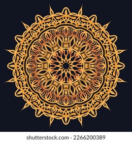 Decorative elements luxury ornament pattern gradient mandala design 