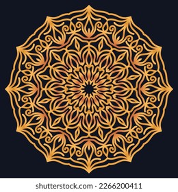 Decorative elements luxury ornament pattern gradient mandala design 