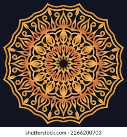 Decorative elements luxury ornament pattern gradient mandala design 
