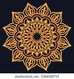 Decorative elements luxury ornament pattern gradient mandala design 