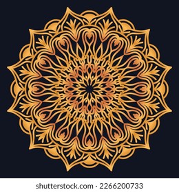 Decorative elements luxury ornament pattern gradient mandala design 
