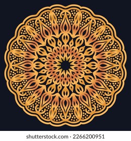 Decorative elements luxury ornament pattern gradient mandala design 