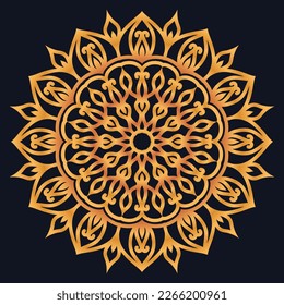Decorative elements luxury ornament pattern gradient mandala design 