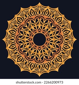 Decorative elements luxury ornament pattern gradient mandala design 