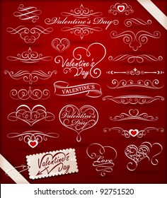 Decorative elements on Valentine's Day