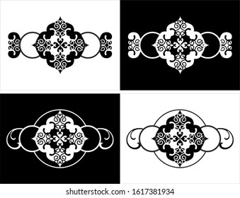 Decorative elements and ornament line for design