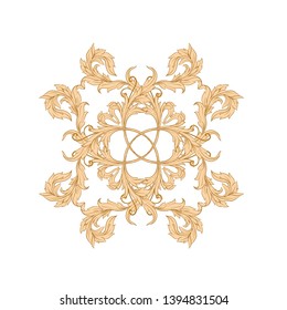 Decorative elements In baroque, rococo, victorian, renaissance style. Trendy frolar vintage pattern.  Vector illustration.
