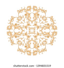 Decorative elements In baroque, rococo, victorian, renaissance style. Trendy frolar vintage pattern.  Vector illustration.
