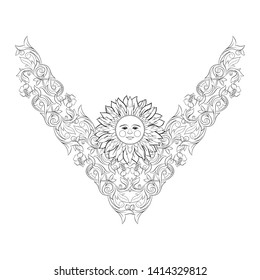 Decorative elements In baroque, rococo, victorian, renaissance style. Trendy frolar vintage pattern.  Vector illustration. Outline hand drawing vector illustration.
