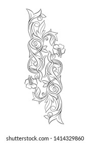 Decorative elements In baroque, rococo, victorian, renaissance style. Trendy frolar vintage pattern.  Vector illustration. Outline hand drawing vector illustration.
