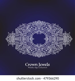 Decorative elements in rococo, victorian, renaissance, baroque, royal style. Vector illustration. 