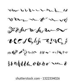 decorative elements set. hand-drawn vector illustration on white background