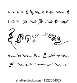 decorative elements set. hand-drawn vector illustration on white background