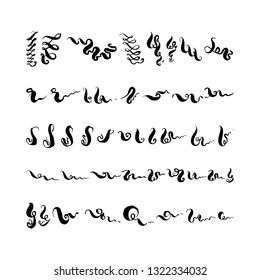 decorative elements set. hand-drawn vector illustration on white background