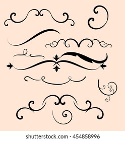 Decorative elements set vector 